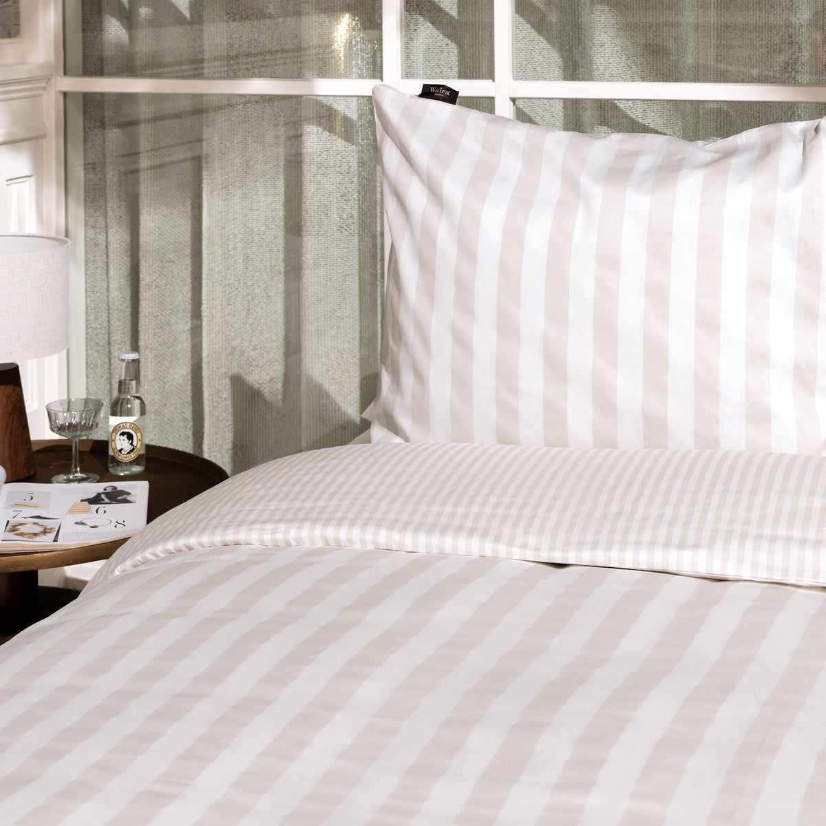 Dekbedovertrek Signature Elegant Stripes Wit / Zand