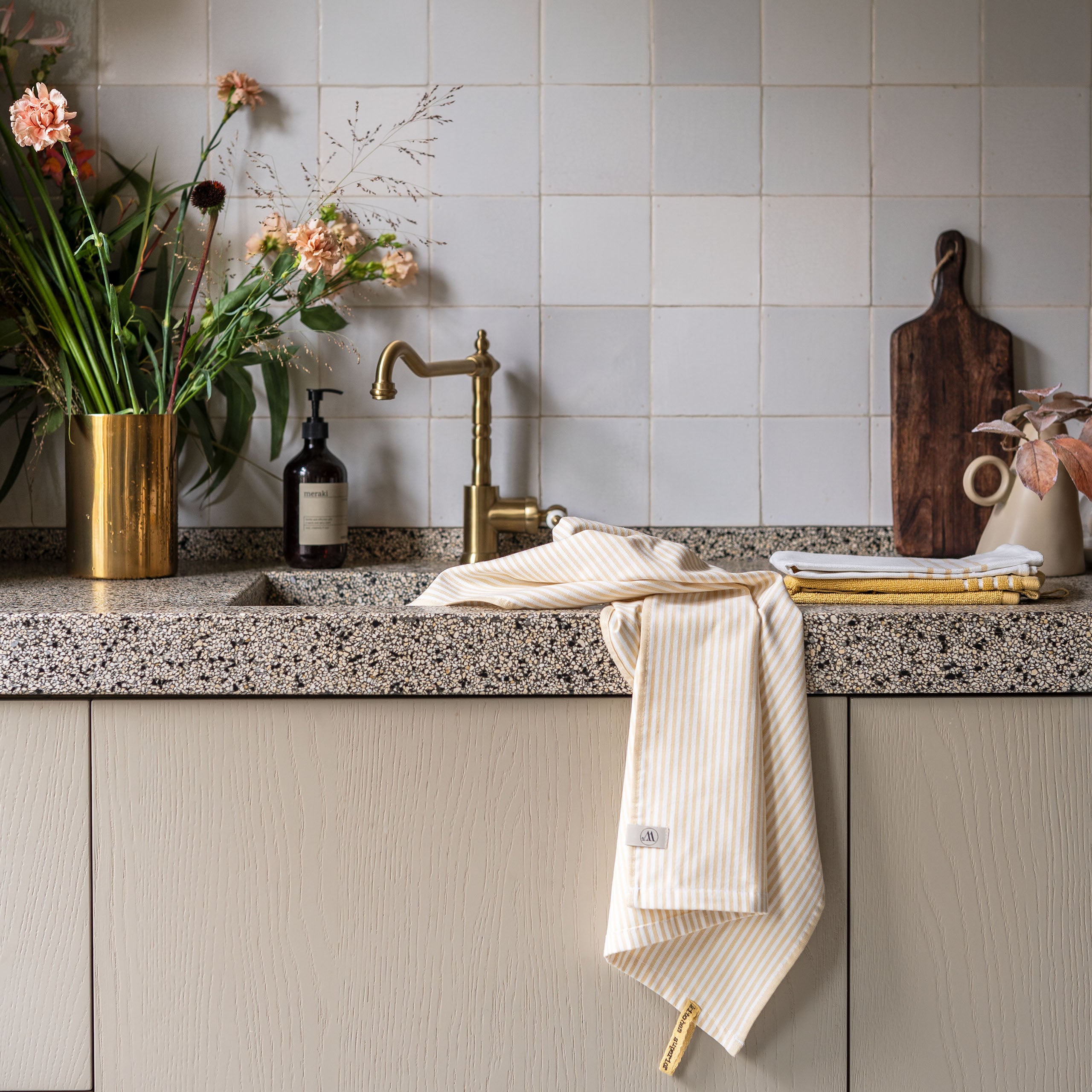 Theedoek Superior Dry Geel 50x70