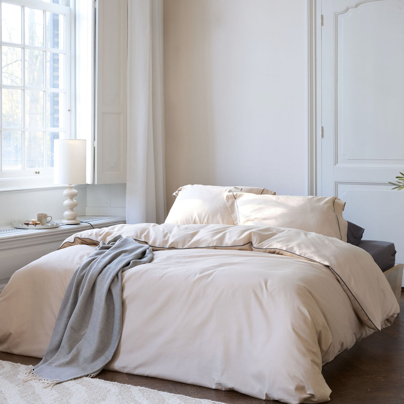 Dekbedovertrek Subtile Stripes Zand