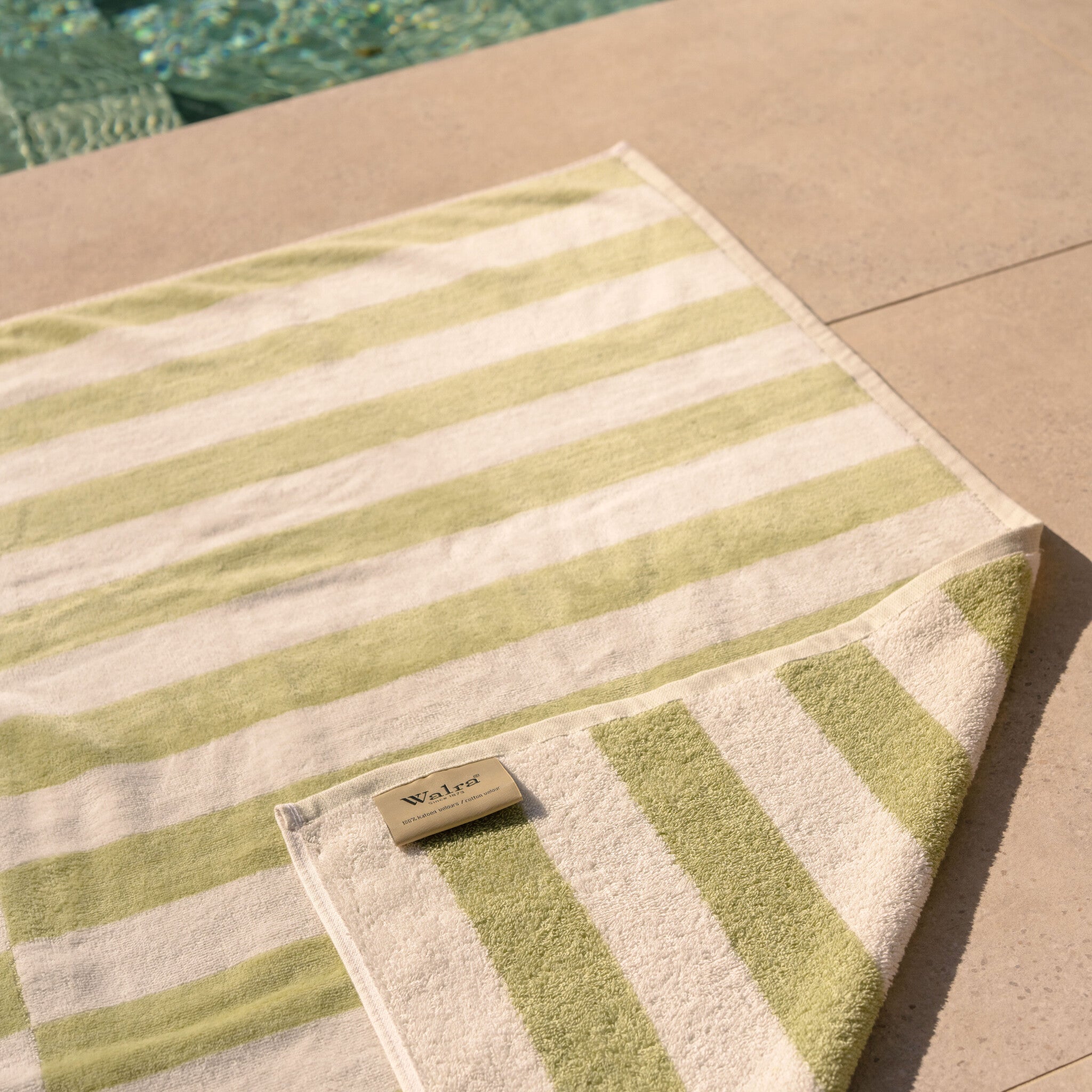 Walra - Strandlaken Salty Square - Groen 100x180