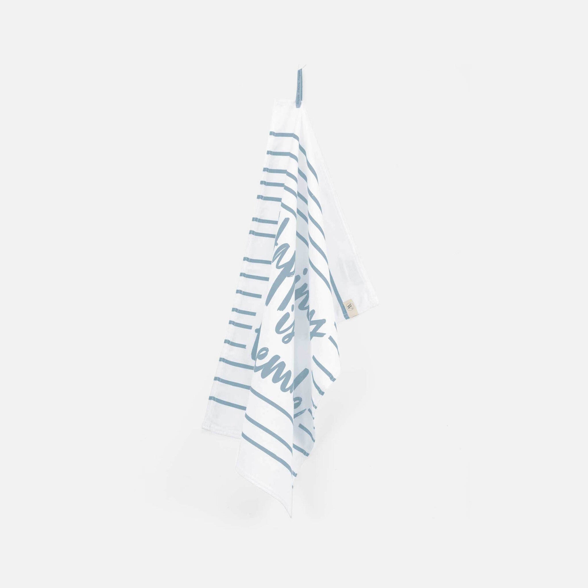 Theedoek Dry with Happiness Jeans Blauw 50x70