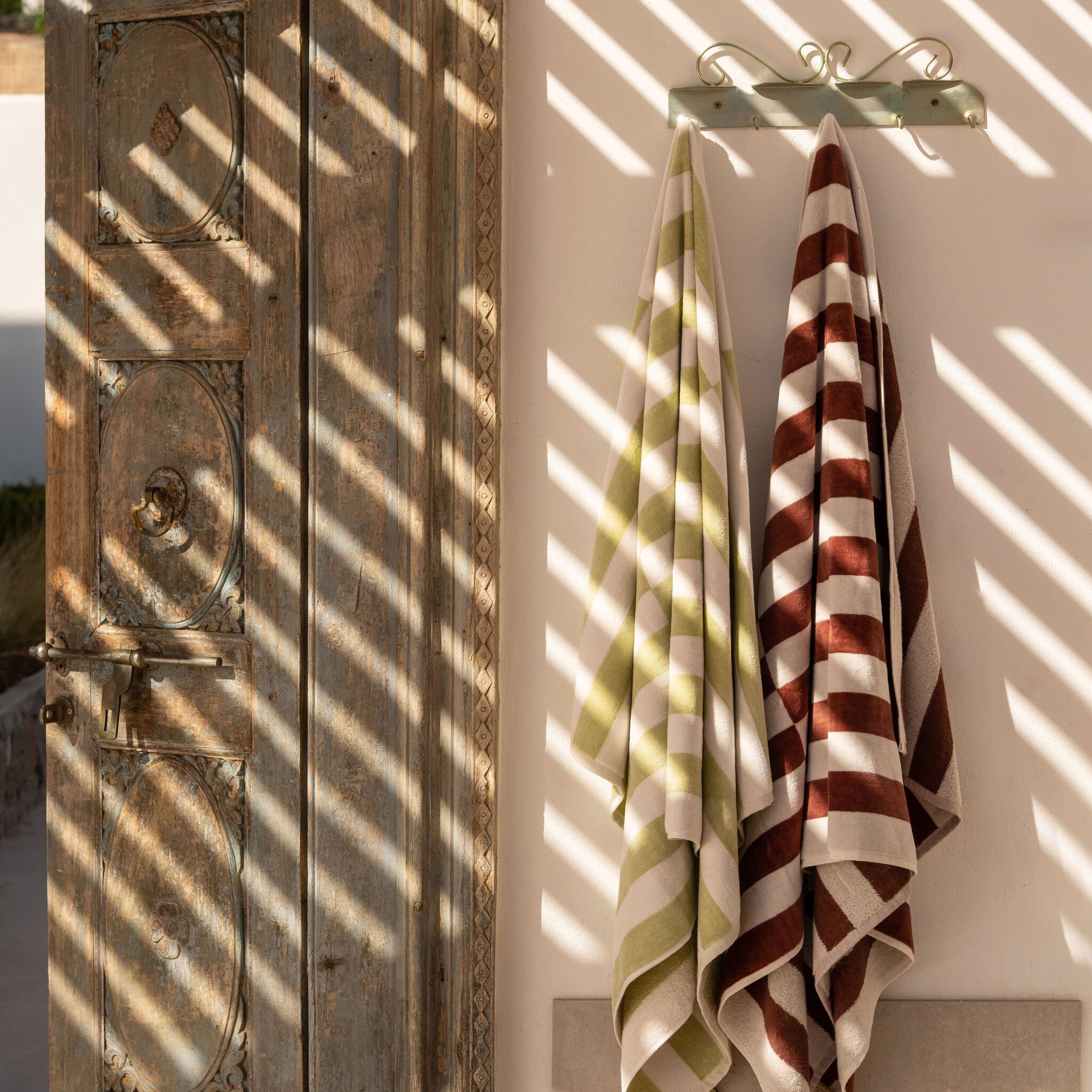 Walra - Strandlaken Salty Square - Bruin 100x180