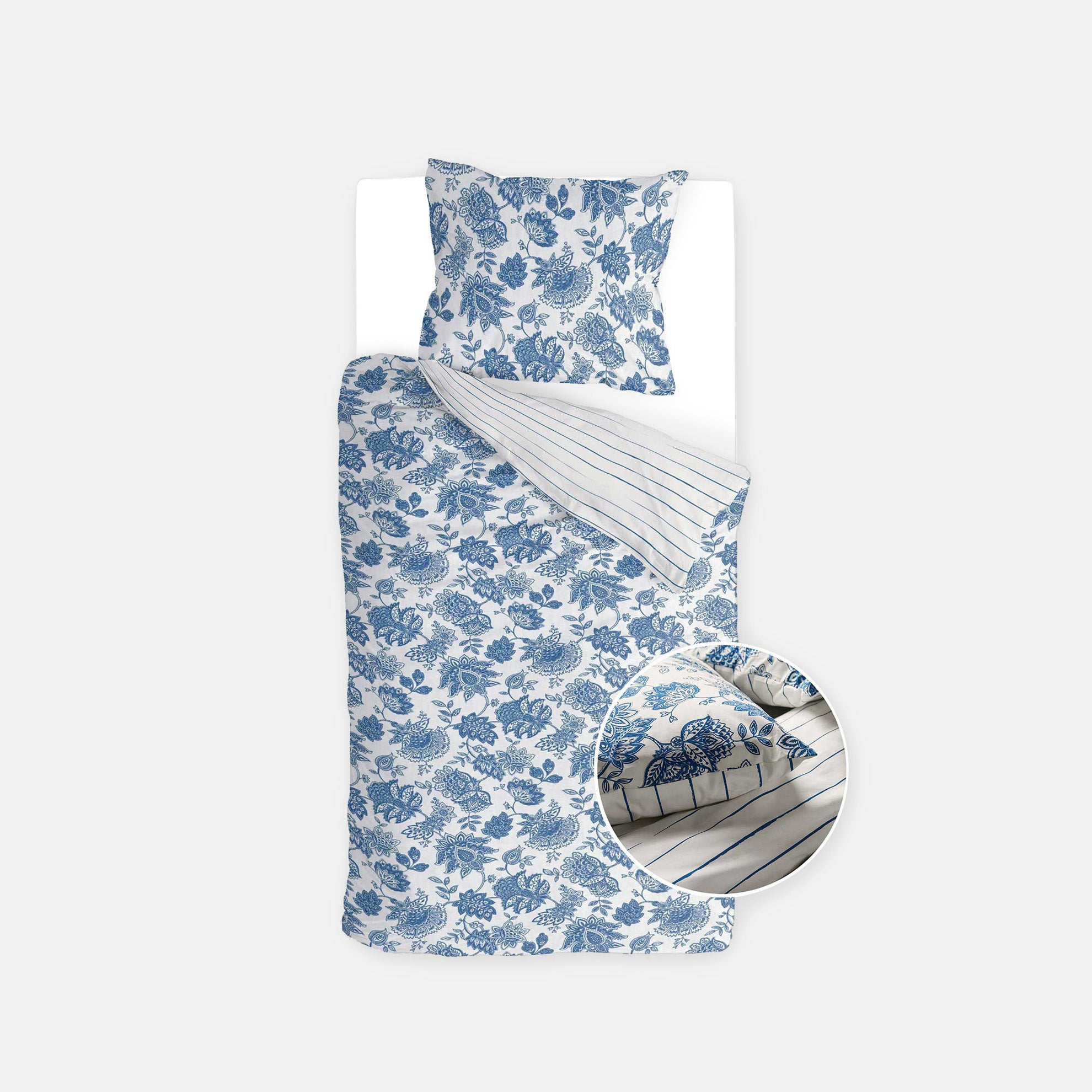 Dekbedovertrek Blue Memories Blauw / Wit