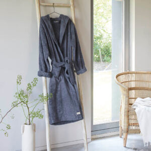 badjas, walra, slaapkamer, luxury robe blauw