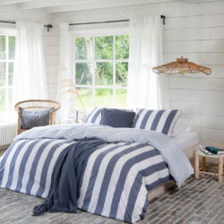 Dekbedovertrek Classic Stripe Walra, slaapkamer, blauw, wit