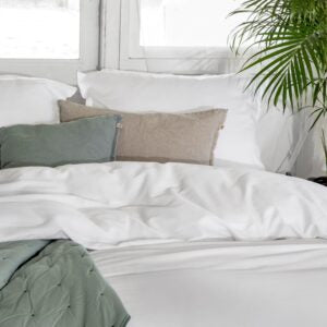 vintage satin, wit, slaapkamer, walra, dekbedovertrek