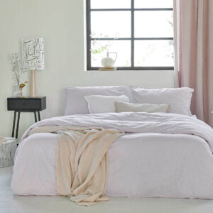 walra, slaapkamer, dekbedovertrek, vintage cotton lila