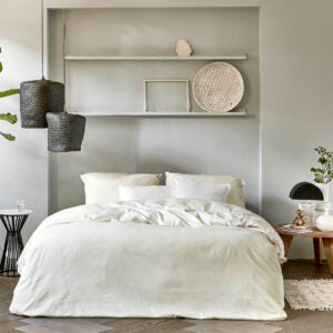 walra, slaapkamer, dekbedovertrek, vintage cotton naturel